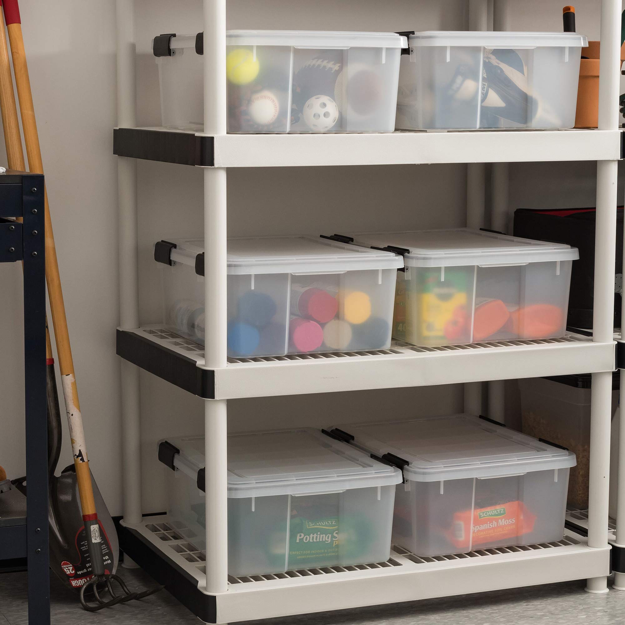 BPA-free, acid-free IRIS WeatherPro bin ensures safe everyday storage.