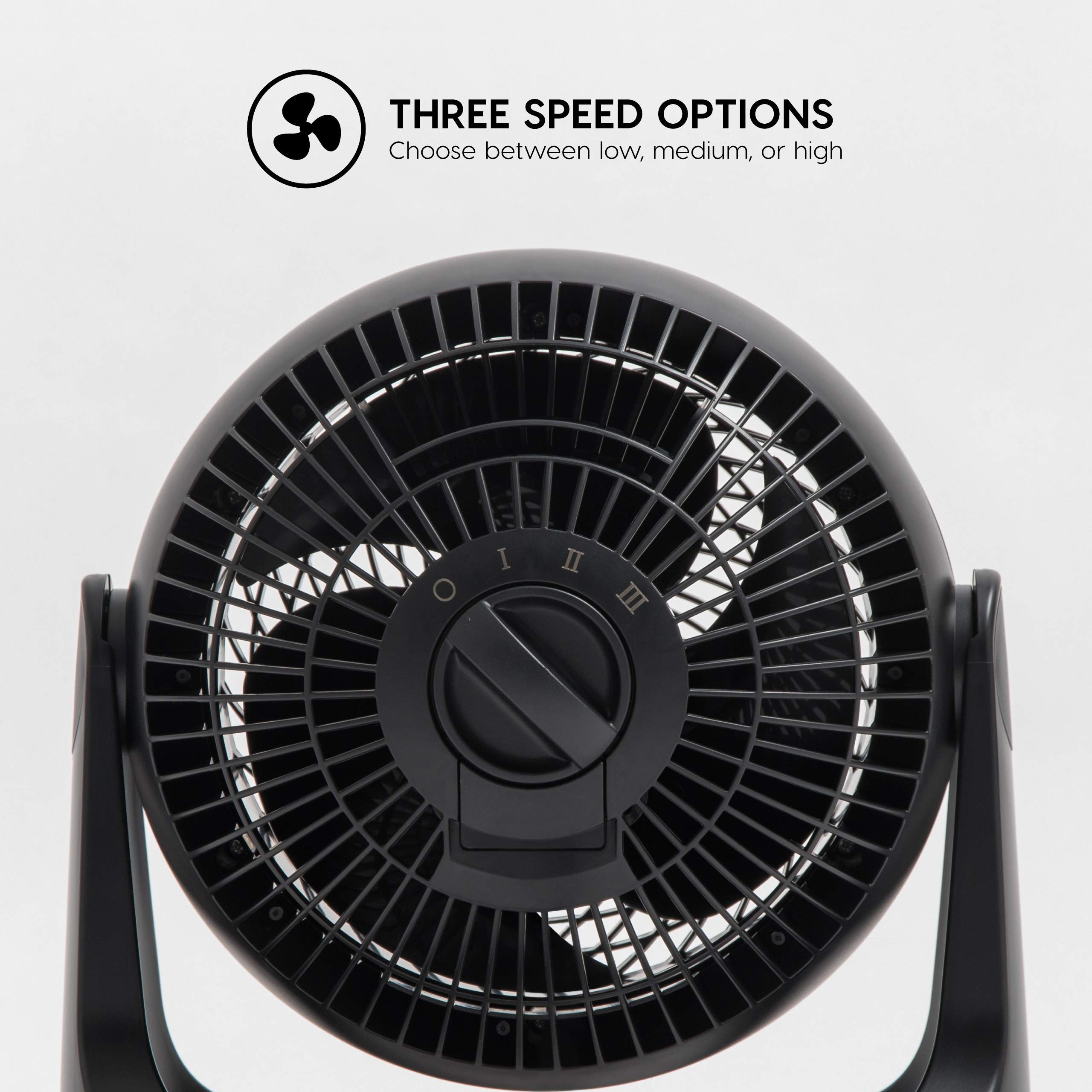 IRIS USA WOOZOO desk fan with quiet motor supports peaceful work or study.