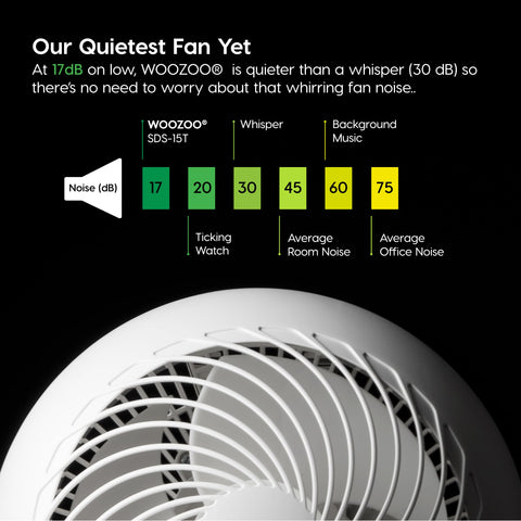 IRIS WOOZOO air circulator fan near-silent mode for study or sleep