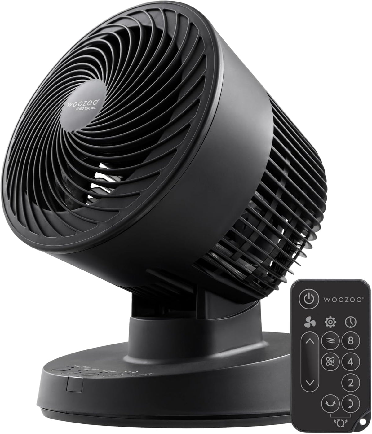 IRIS USA WOOZOO air circulator fan with remote controls cooling from anywhere.