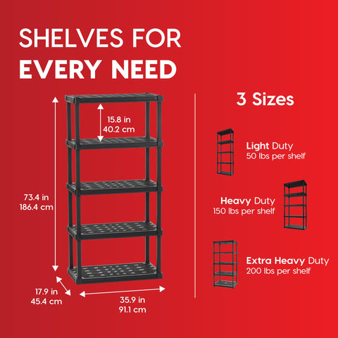 IRIS USA 5-tier unit made in USA using recycled materials for lasting storage.