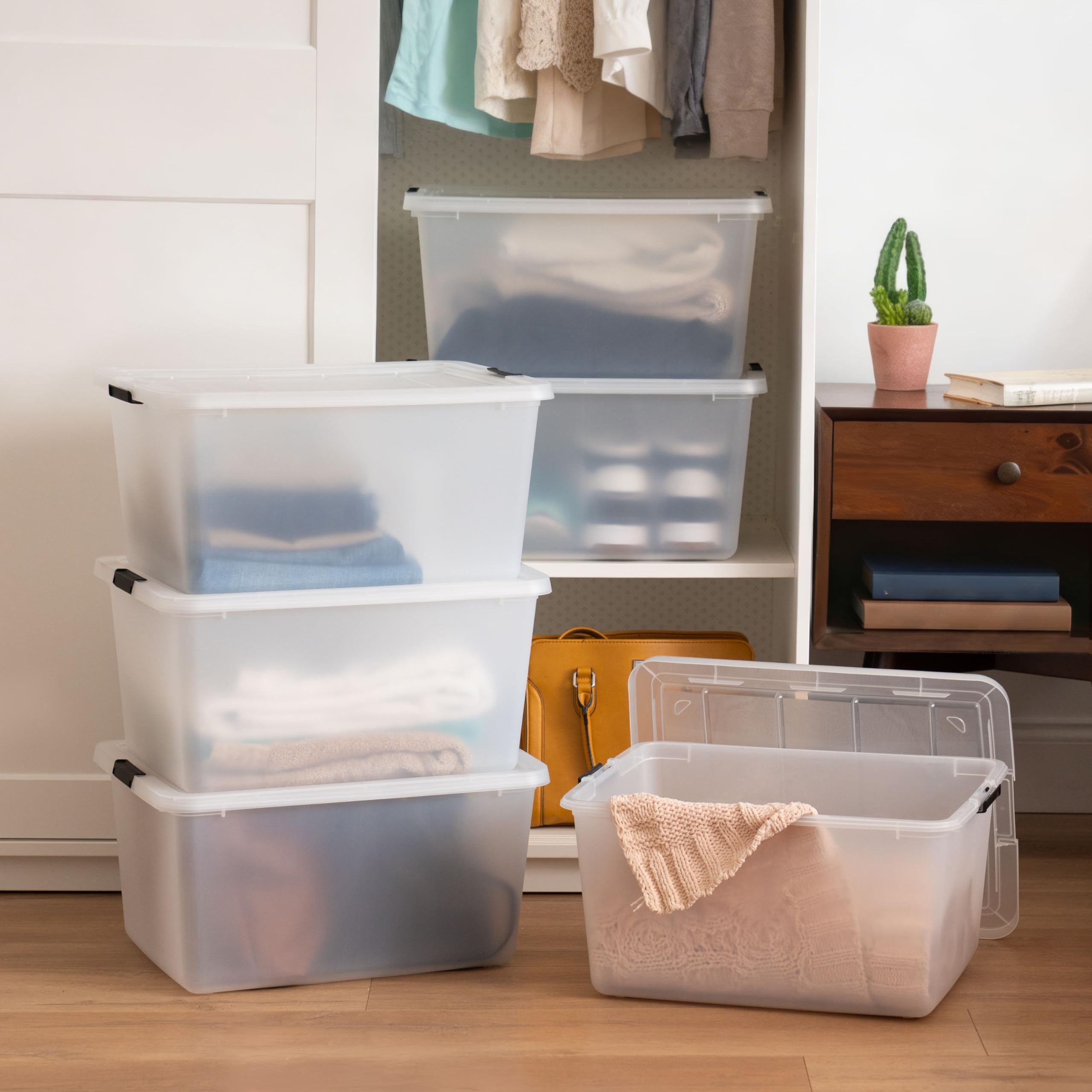 IRIS USA inside dimensions offering space for bulk materials and crafts.