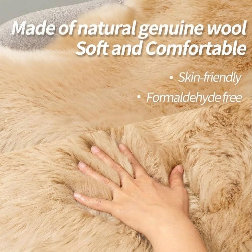 IRIWOOL bedroom and living-room area rug brings warmth and refined texture.
