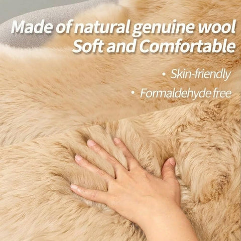 IRIWOOL bedroom and living-room area rug brings warmth and refined texture.