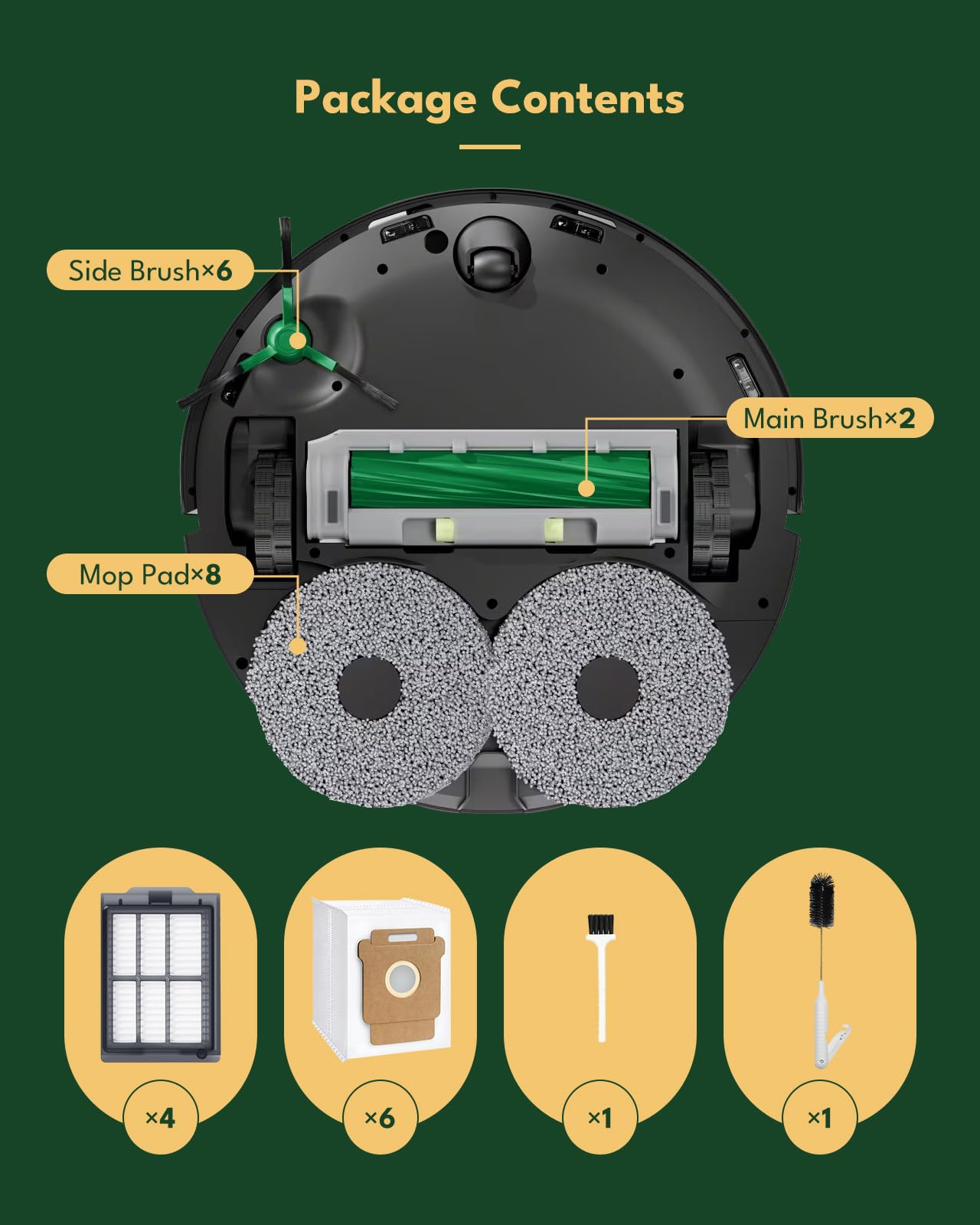 iRobacc bundle view showing complete accessory set for Roomba Plus