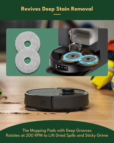 iRobacc mop pads deliver even pressure for streak-free floors