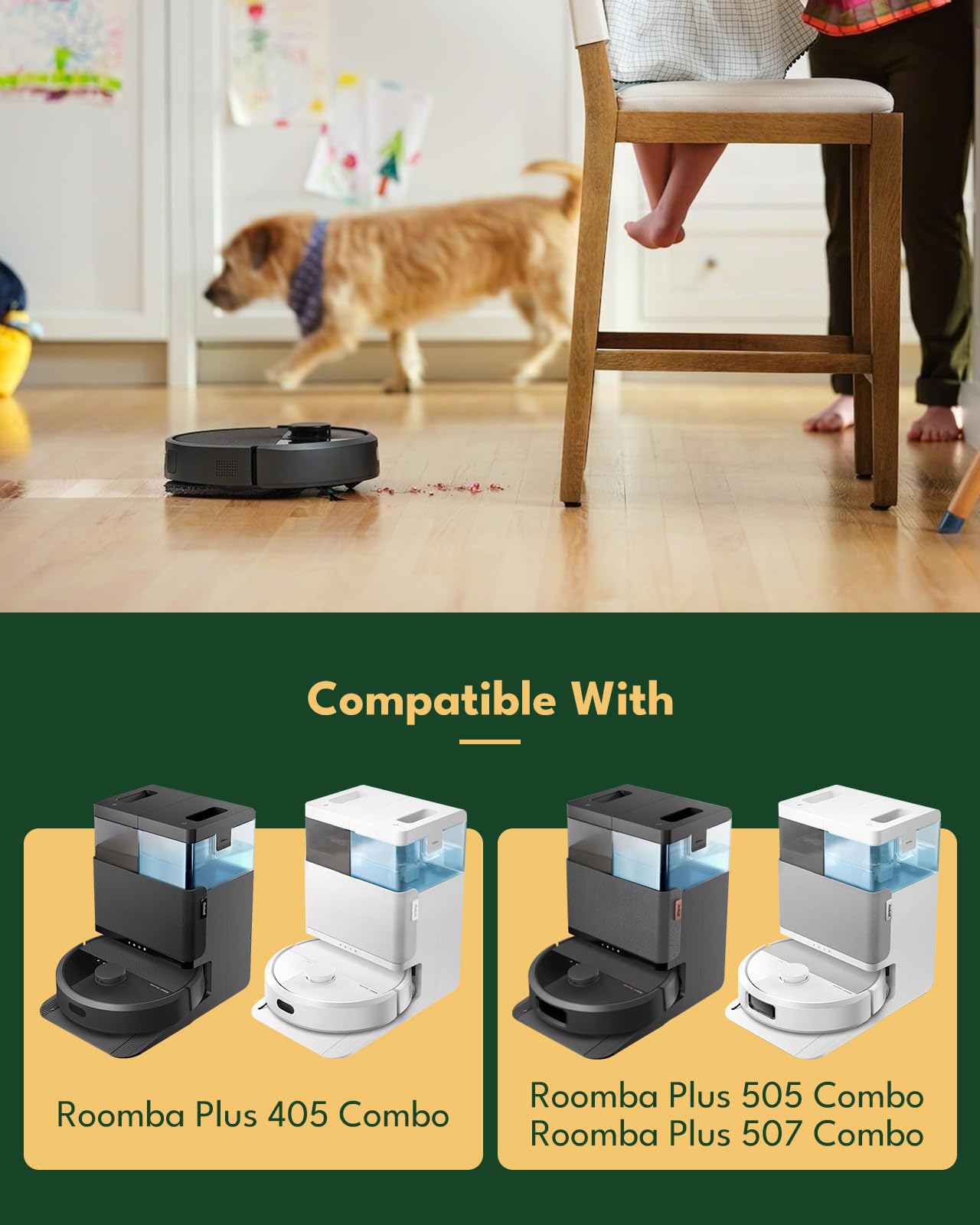 iRobacc side brushes reach corners and edges for better debris pickup