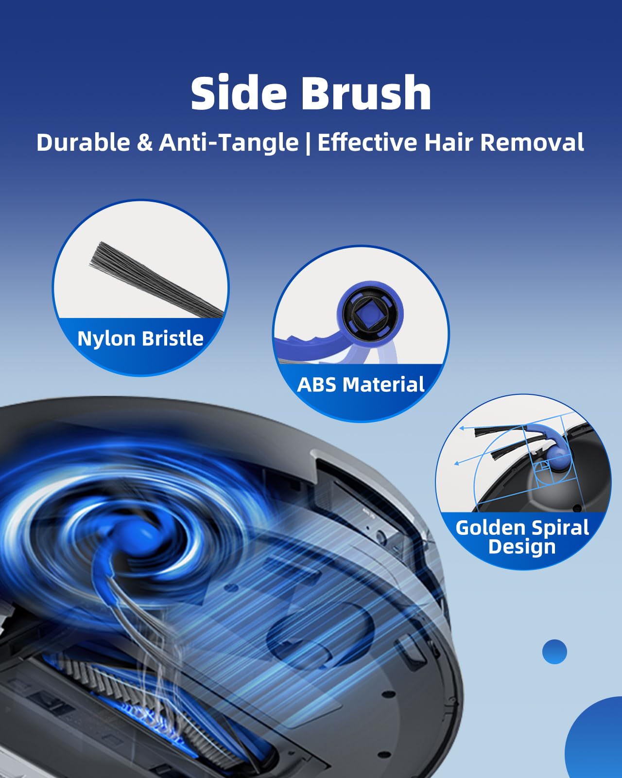 iRobacc T80 Omni side brush 3 enhances corner cleaning