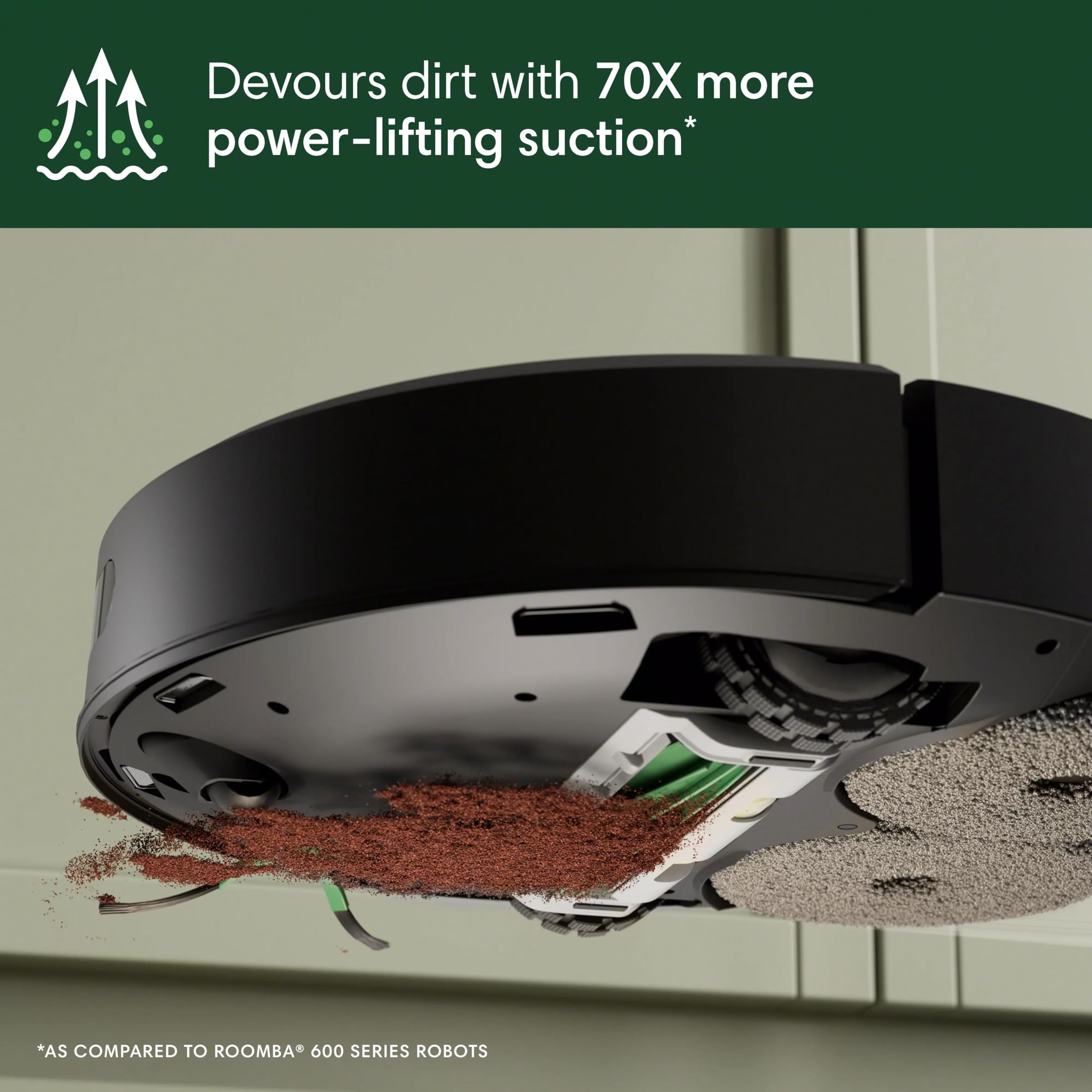 Mop pads lift automatically on carpet to prevent wet messes