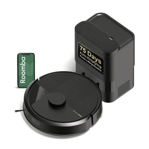 iRobot Roomba 105 with AutoEmpty Dock delivers hands-free disposal for extended cleanings and less dust.