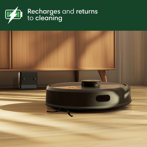 iRobot Roomba 105 blends with modern home decor while cleaning.