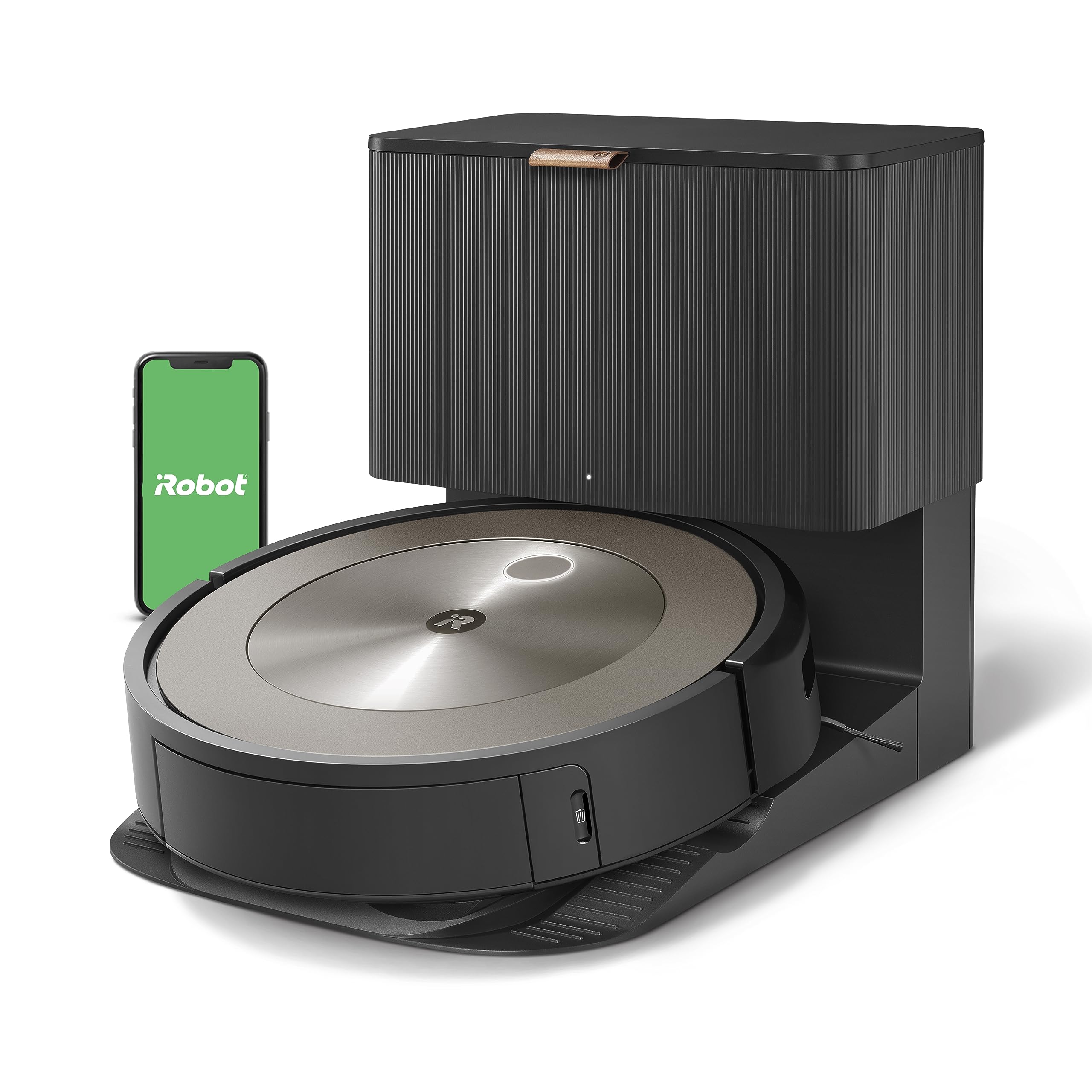 iRobot Roomba j9+ demonstrates powerful suction for pet hair on carpets.