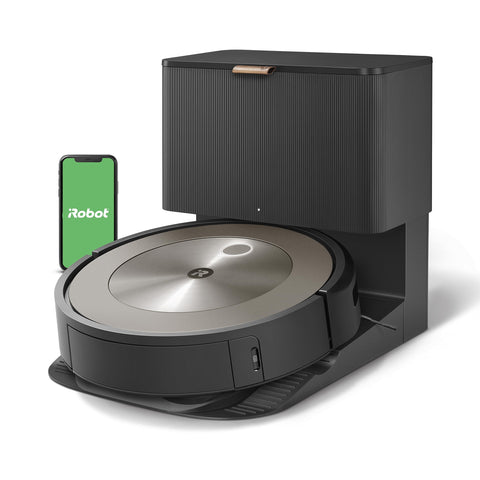iRobot Roomba j9+ demonstrates powerful suction for pet hair on carpets.