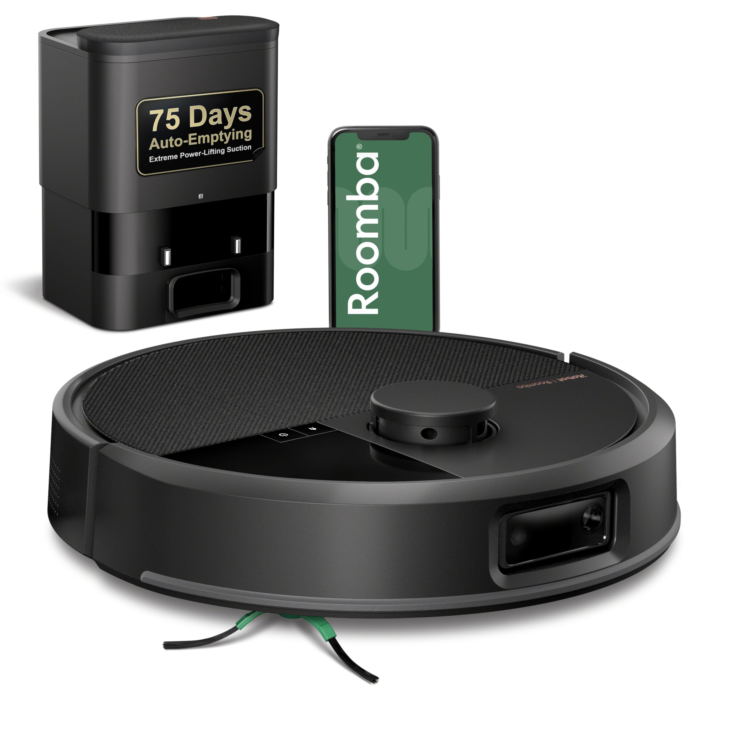 iRobot Roomba Max 705 front view showing compact body for easy living room cleaning