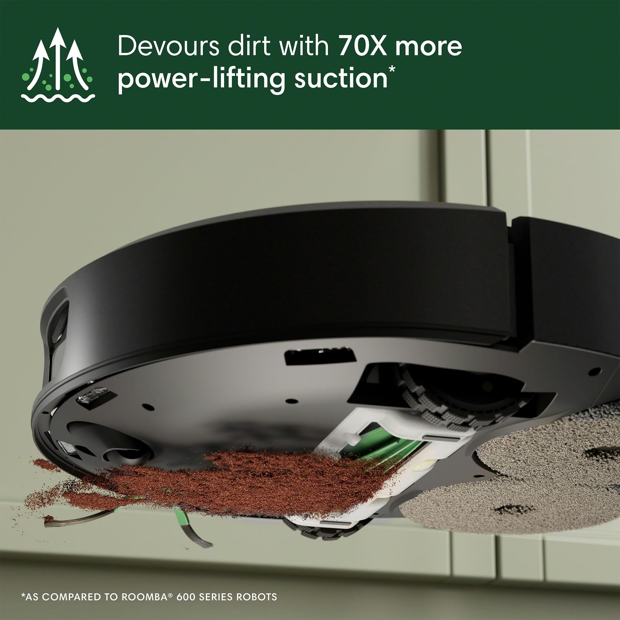 irobot Roomba Plus PrecisionVision AI detects cords and pet obstacles.