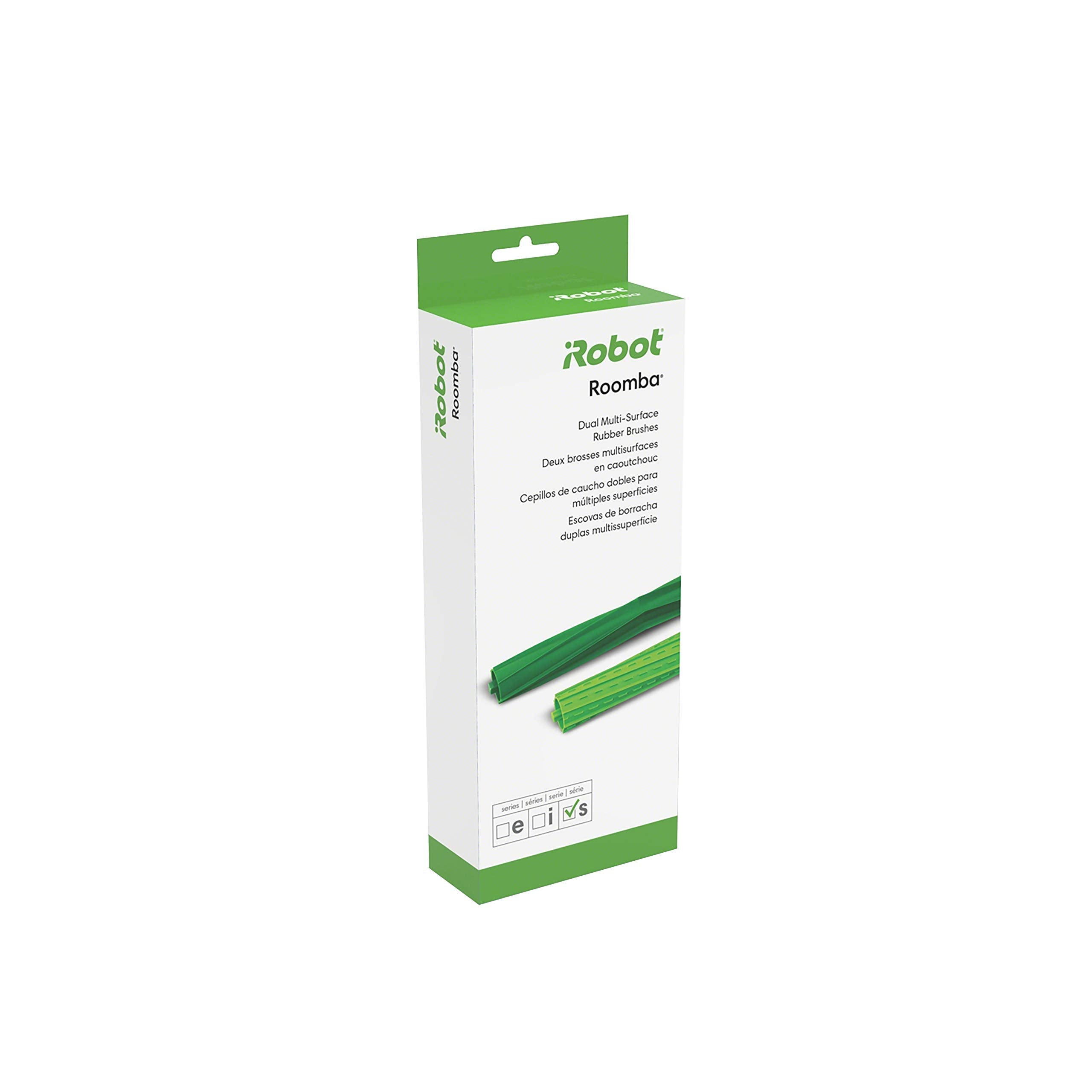 iRobot Roomba s Series dual-multi-surface rubber brushes deliver wider coverage for large-floor cleaning