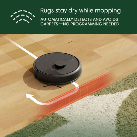 iRobot Roomba 105 Combo app screen with scheduling and zones