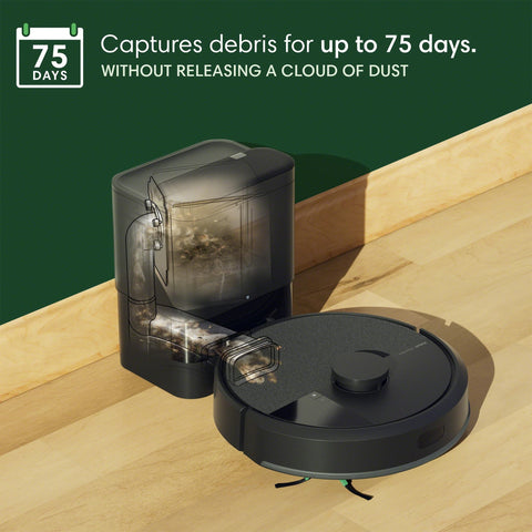 iRobot Roomba 105 Combo microfiber mop pad on floor for damp cleaning