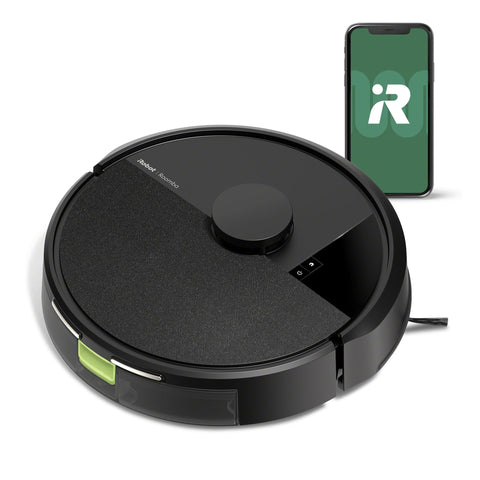 The iRobot Roomba 105 front view highlighting its compact, stylish design.