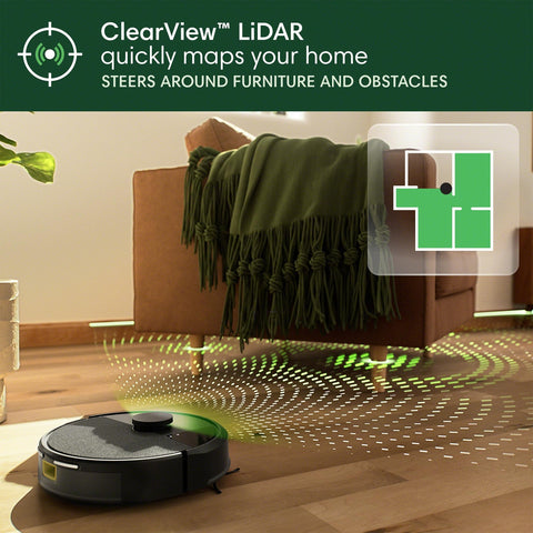 Roomba 105 cleans across carpets and hard floors with multi-surface capability.