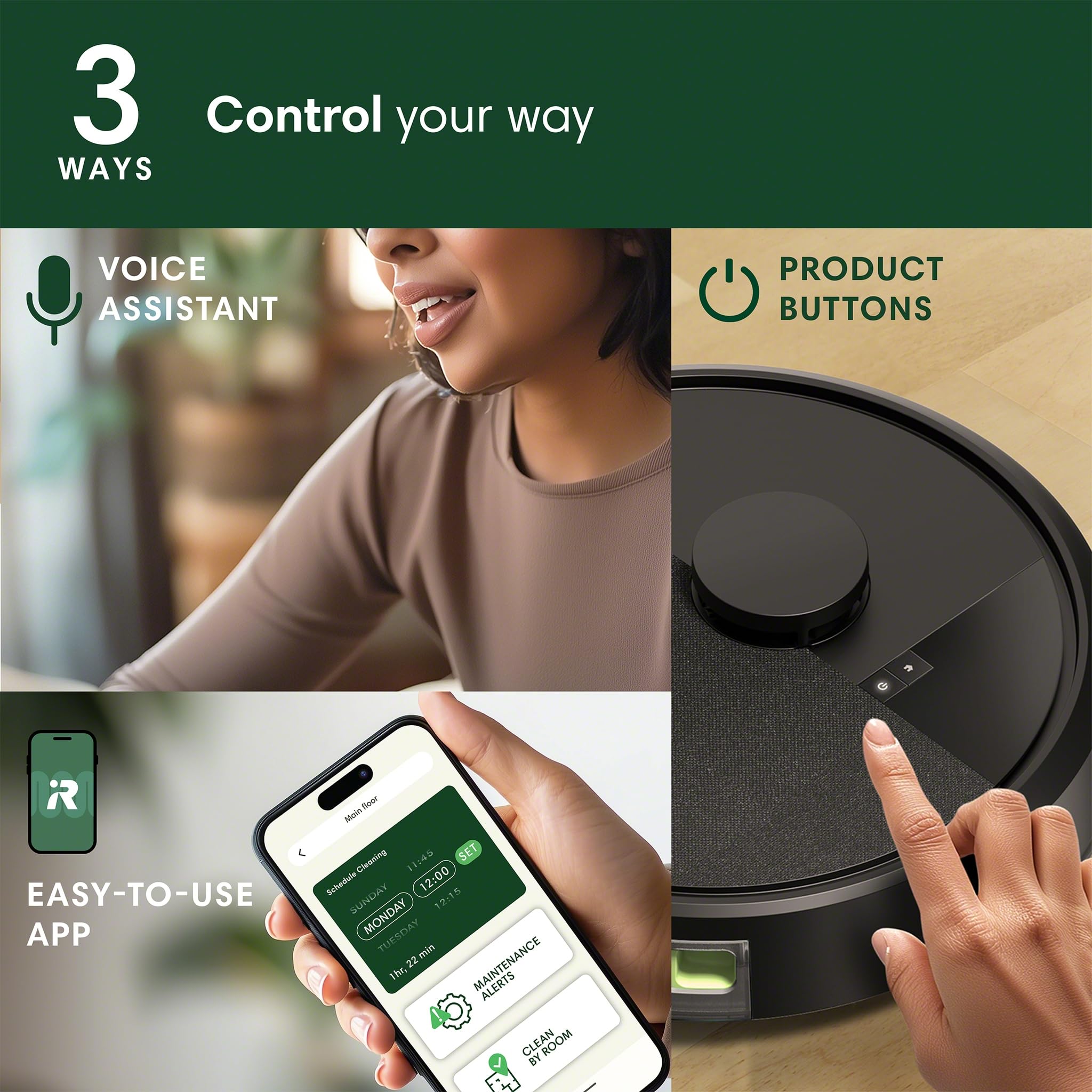Roomba 105 voice control compatibility with your smart assistants.