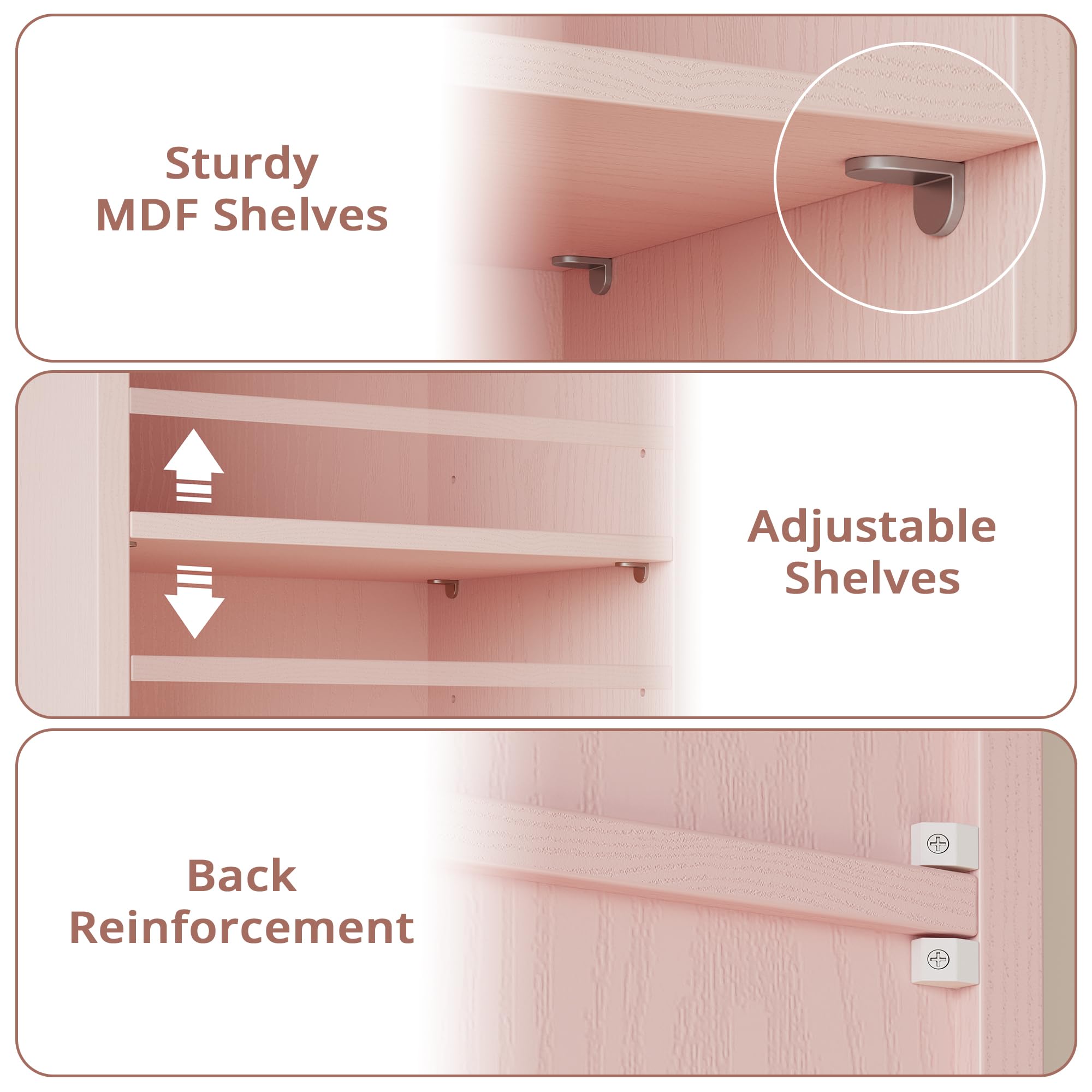IRONCK tall narrow bookshelf corner placement fits tight spaces for extra storage.