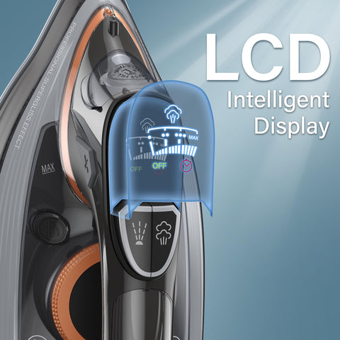 IRONDAY ceramic soleplate gliding smoothly over fabrics