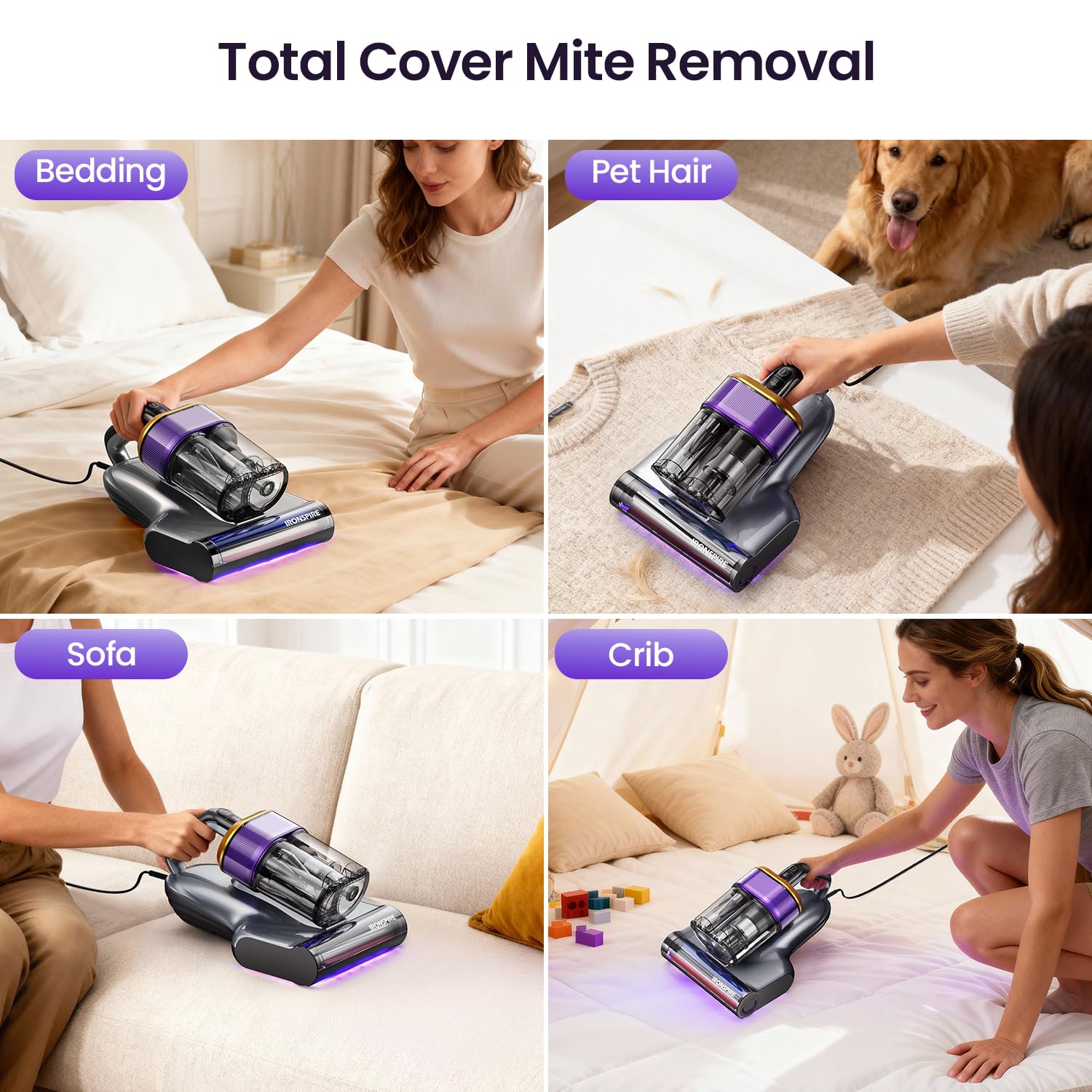IRONSPIRE all-in-one fabric refresh for mattress, sofa, and car interiors