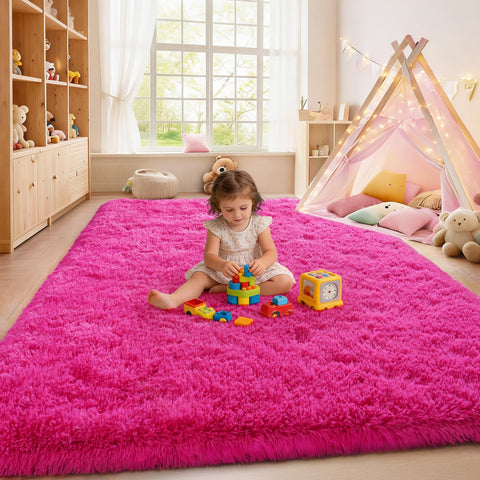 Isdook 6x9 feet rug fits living rooms with plush warmth.