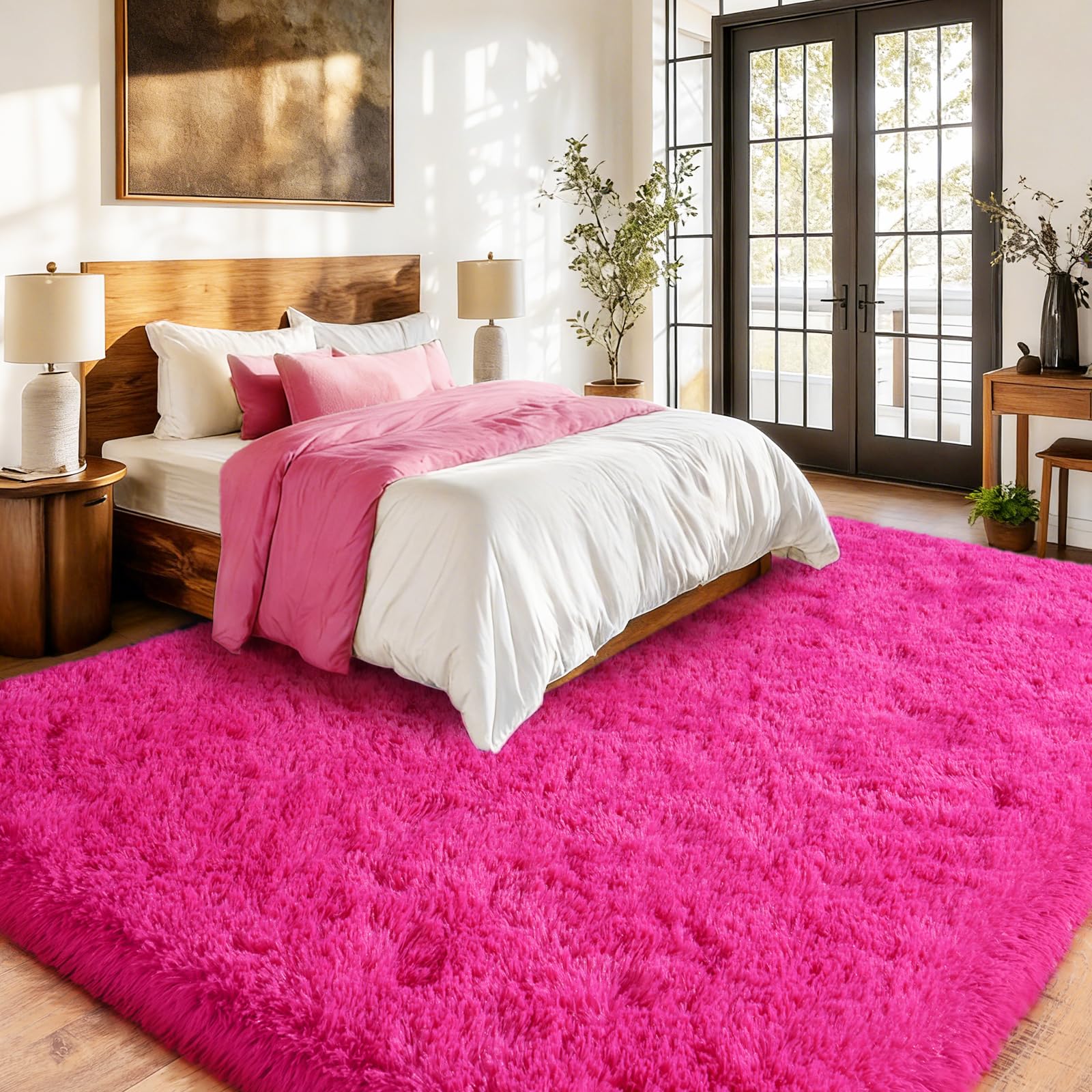 Isdook plush carpet for kids' play area stays non-slip and cushioned.