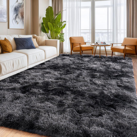 Isdook Shaggy Living Room Rug creates cozy seating areas.