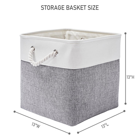 ISEMINGLA children's toy storage bin in white and gray