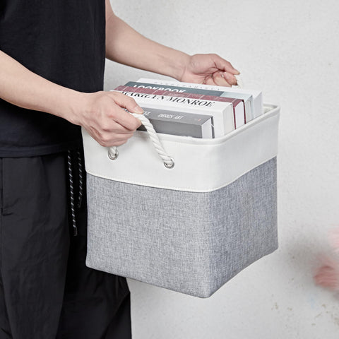 ISEMINGLA collapsible basket for closet storage and decluttering