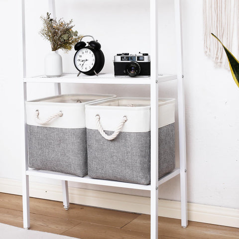 ISEMINGLA fabric bin with handles for easy carrying