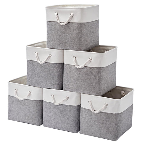 ISEMINGLA storage cubes on shelf show foldable organization