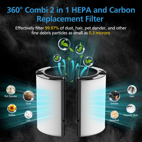 iSingo 360° glass filter for PH04/PH03 maintains peak purifier performance