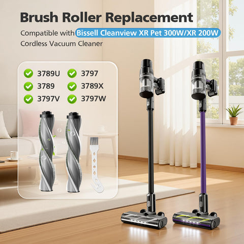 isingo 3789u brush-roll replacement reduces tangling for pet hair and debris