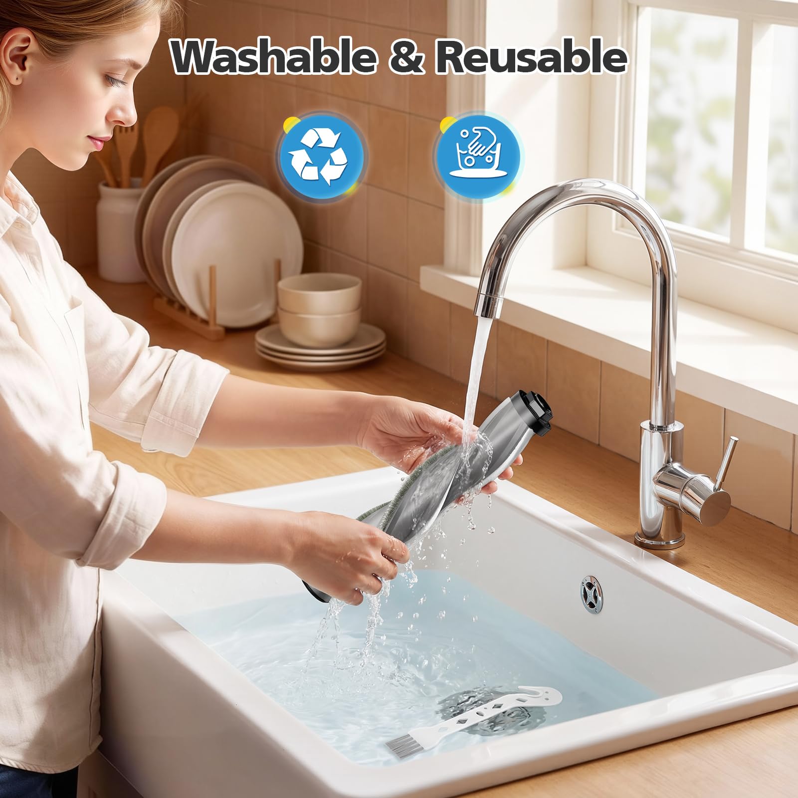 isingo 3797 brush-roll replacement helps reduce hair wrap during cleaning