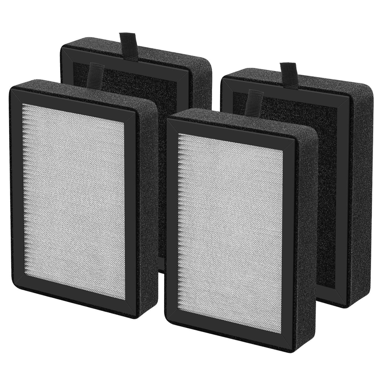 iSingo 4-pack LV-H128 replacement filters ready for quick tool-free installation.