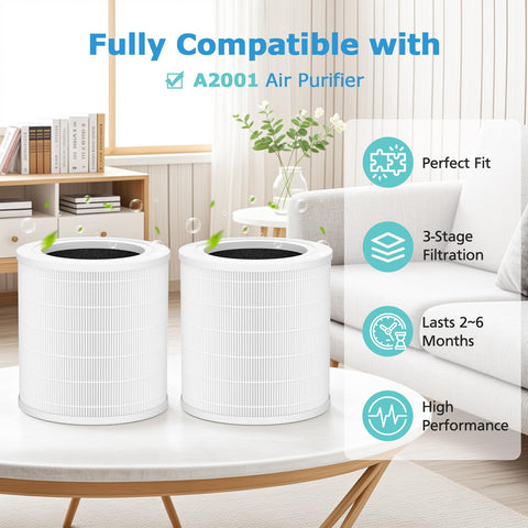 iSingo A2001 2-pack packaging highlights a convenient option for ongoing clean air
