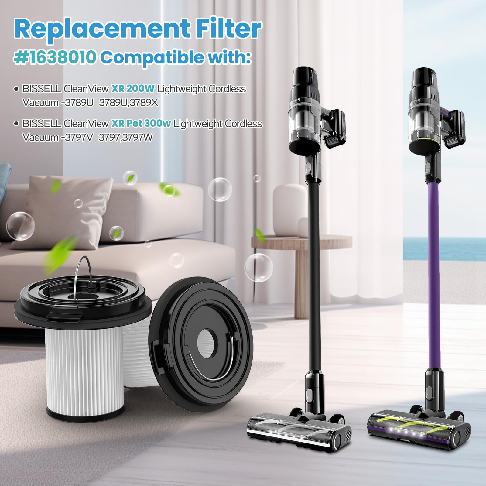 Isingo advanced HEPA filtration improves air cleanliness during vacuuming