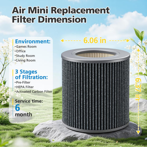 iSingo Air Mini filter made with FSC-certified paper for eco-friendly performance
