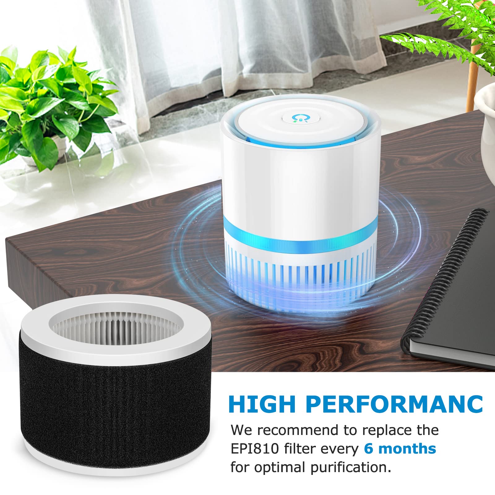 iSingo activated carbon layer reduces odors in EPI810 replacement filter