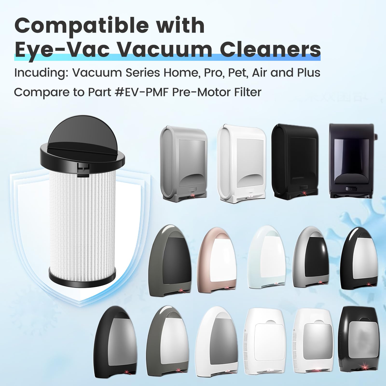 iSingo EyeVac PMF durable design close-up with FSC paper