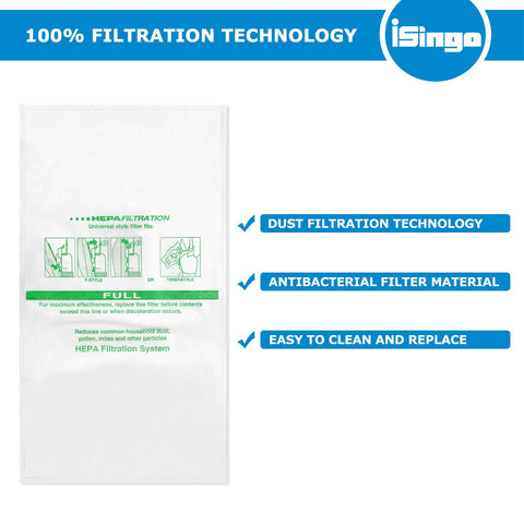 iSingo F-Style vacuum bags fit all generations with straightforward maintenance.