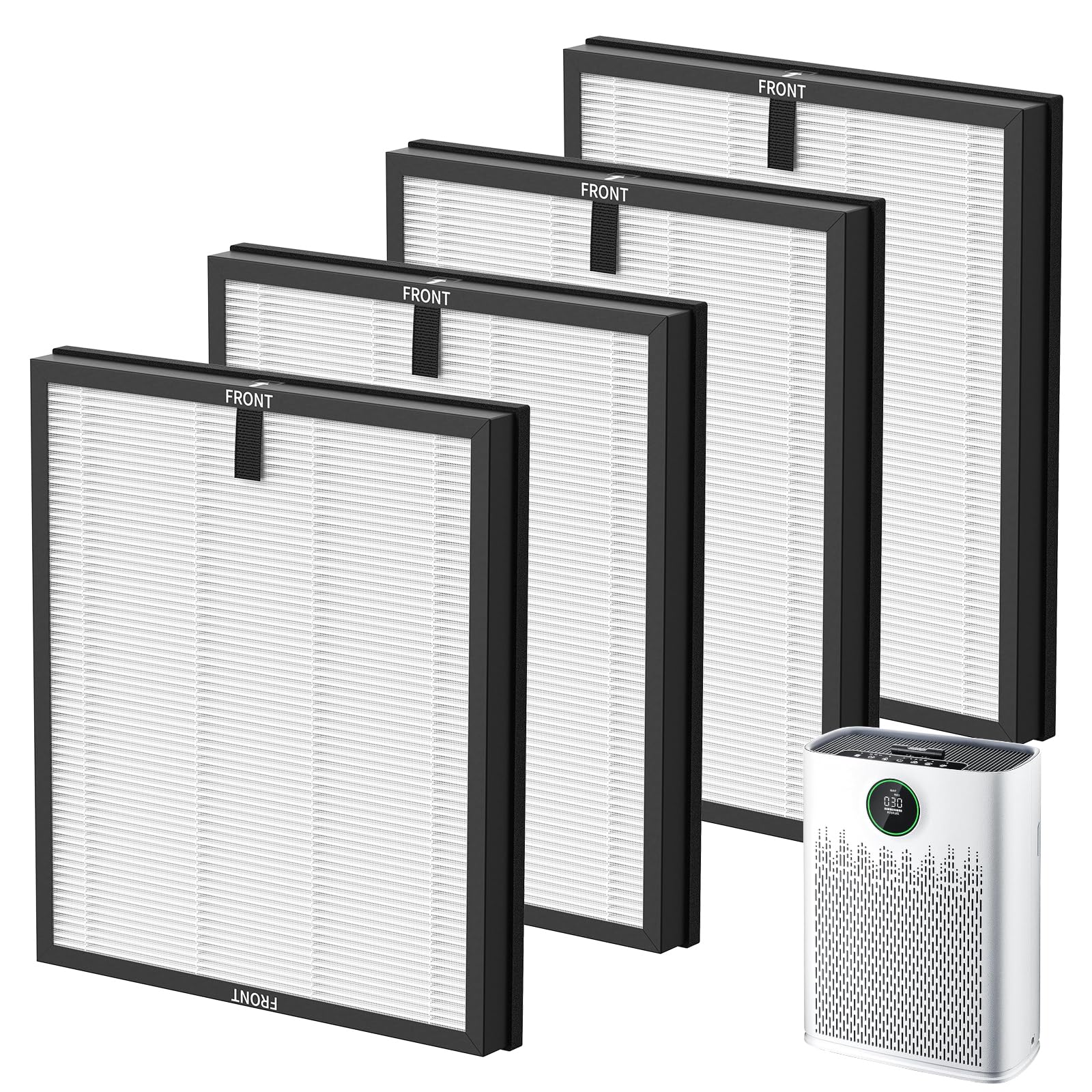 isingo HAP603 four-pack replacement filter for ECOSELF purifiers improves air freshness