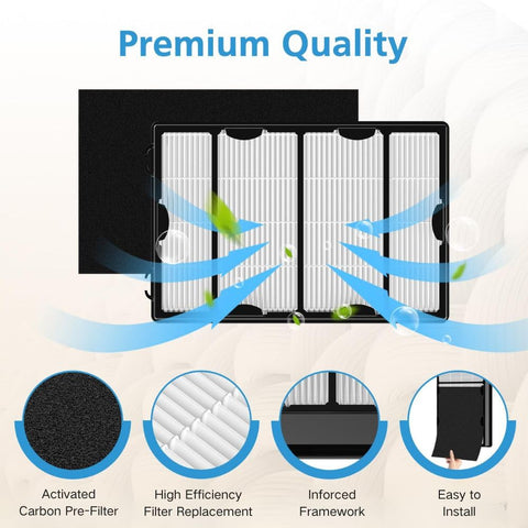 iSingo HAPF600 filter pack back view with packaging details.