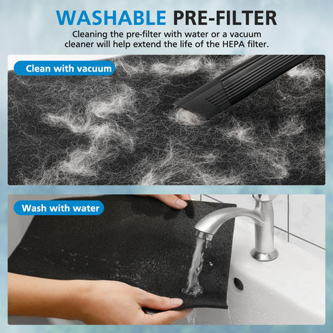iSingo KJ190L activated-carbon filter close-up illustrates odor adsorption capability.
