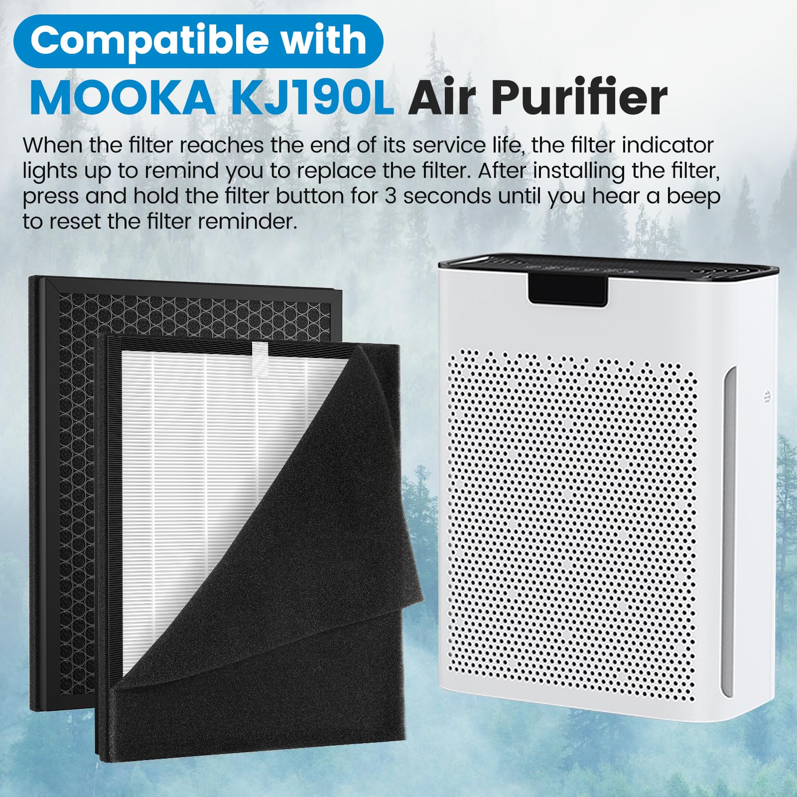 iSingo KJ190L filter components assembly highlights three-stage filtration in action.