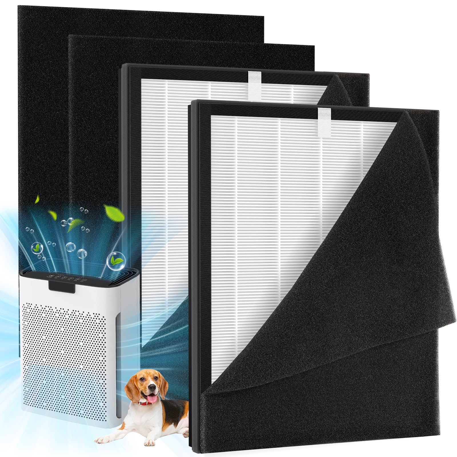 iSingo KJ190L filter pack front view for easy, quick air refresh.